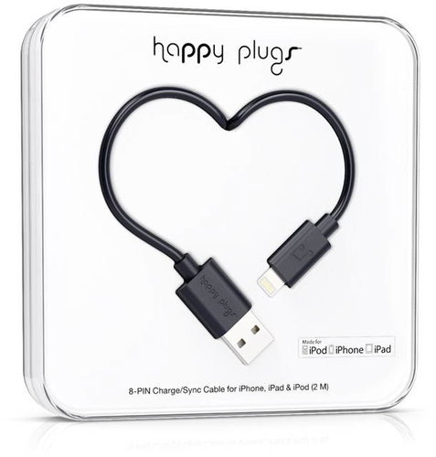 Happy Plugs Lightning Black - Data Cable - Main image