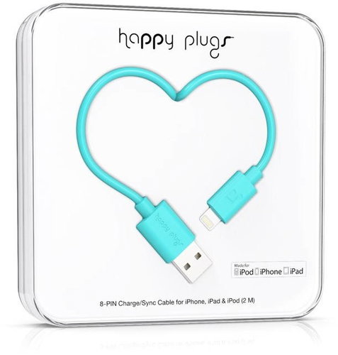 Happy Plugs Lightning Turquoise - Data Cable - Main image