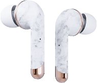 Happy Plugs Air 1 Plus In-Ear, White Marble - Wireless Headphones