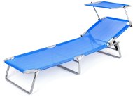 Happy Green Steel Lounger with Blue Roof - Garden Lounger