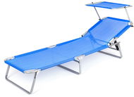 Happy Green Steel Lounger with Blue Roof - Garden Lounger