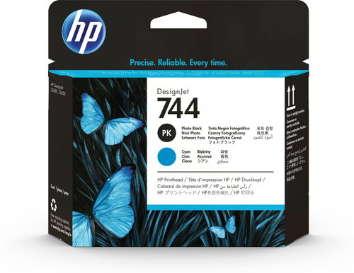 HP 744 PHOTO BLACK + CYAN PRINTHEAD - Print Head - Main image