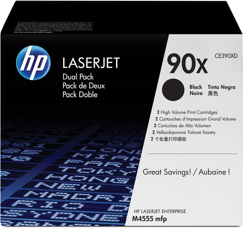 HP CE390XD HP TONER CARTRIDGE 90X DUAL PACK HP 90X - Printer Toner - Main image