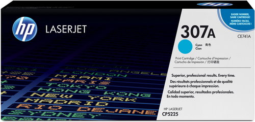 HP CE741A HP TONER CARTRIDGE 307A CYAN HP 307A - Printer Toner - Main image