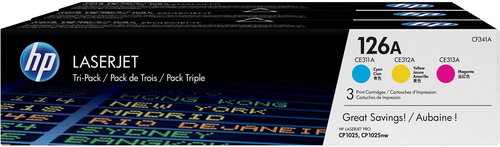 HP TONER CARTRIDGE 126A C/Y/M TRIPLE PACK - Printer Toner - Main image