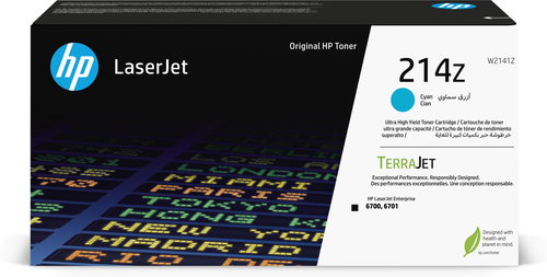 HP 214Z CYN ORIGINAL LASERJET TONER CRTG Main image HP 214Z CYN ORIGINAL LASERJET TONER CRTG - Printer Toner - Main image