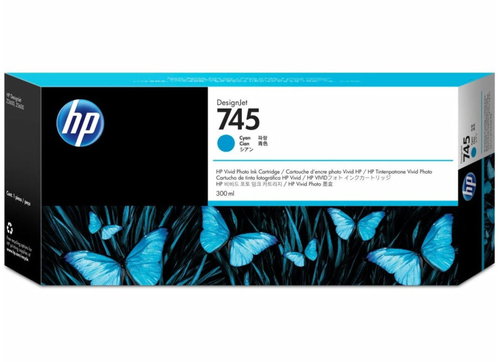 HP INK CARTRIDGE NO 745 CYAN 300ML - Cartridge - Main image