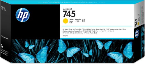 HP INK CARTRIDGE NO 745 YELLOW 300ML - Cartridge - Main image