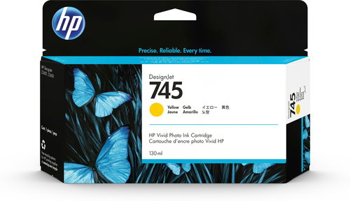 HP INK CARTRIDGE NO 745 YELLOW 130ML - Cartridge - Main image