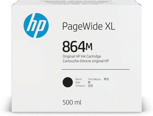 HP 864M 500ML BLACK PAGEWIDE XL INK CRTG - Cartridge - Main image