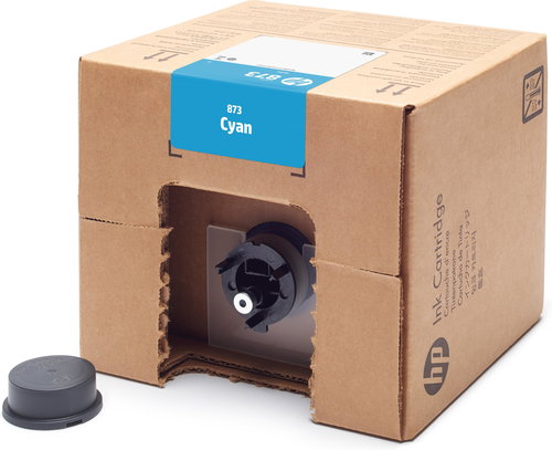 HP 873Y 3-LITER CYAN LATEX INK CARTRIDGE - Cartridge - Main image