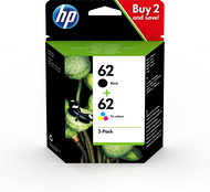 HP INK CARTRIDGE NO 62 B/C/M/Y COMBO 2-PACK - Cartridge