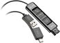 HP Poly DA85 USB to QD Black Adapter TAA - Átalakító