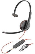 HP Poly Blackwire 3215 mono USB-C, 3,5 mm, USB-C/A adaptér - Slúchadlá