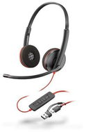 Fej-/fülhallgató HP Poly Blackwire 3220 Stereo USB-C, USB-C/A adapter - Sluchátka