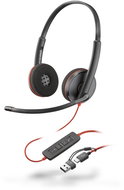 HP Poly Blackwire 3220 + USB-C/A adapter - Headphones