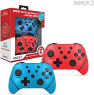 Kontroller Armor3 NuChamp Wireless Controller Pack for Nintendo Switch (2in1) (Blue, Red)  - Herní ovladač