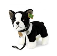 Rappa Plush dog Boston Terrier with leash standing 23 cm - Soft Toy