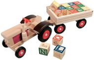 Bino Traktor gumi kerekek és iparvágány - Játék autó