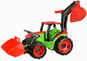 Lena Traktor se lžící a bagrem, zelenočervený - Traktor