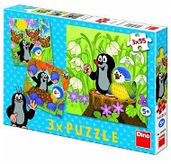 Dino Mole und Vogel - Puzzle