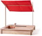 Sandpit Woody Wooden Sandbox with Kitchen and Roof - Pískoviště