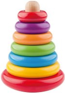 Spielzeug Woody Pyramide bunt - Ringe zum Auffädeln