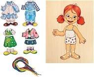 Woody Lace-up Wardrobe - Little Girl - Educational Toy