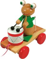 Woody Ťahací žaba s bubnom - Hračka na ťahanie