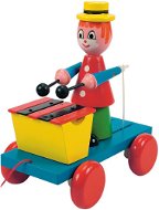 Woody Ťahací klaun s xylofónom - Hračka na ťahanie
