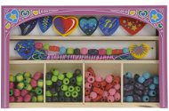  Woody Set Beads - Hearts  - Creative Kit