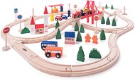 Woody Eisenbahn mit Brücke und Bahnhof - Modelleisenbahn