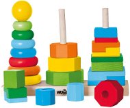 Woody Set of folding towers - Sort and Stack Tower