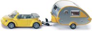 Siku Blister - VW Beetle with caravan - Metal Model