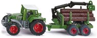 Traktor mit Anhänger für Baumstämme - Metall-Modell