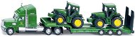 Siku Farmer - Ťahač s valníkom a traktormi John Deere - Kovový model