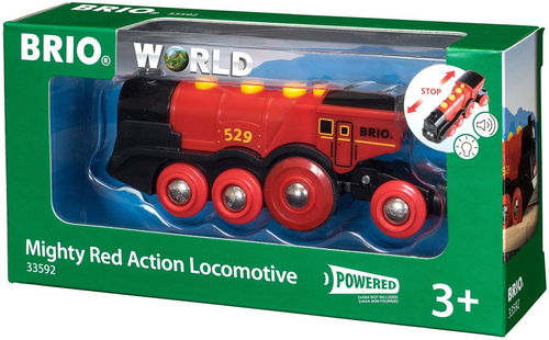 Brio World 33592 - Mohutná červená akčná lokomotíva - Vláčik - Hlavný obrázok