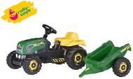 Šliapací traktor Rolly Kid s vlečkou - zelený - Šliapací traktor