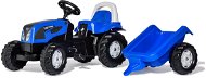 Pedálový traktor Rolly Kid Landini s modrým vlekom - Šliapací traktor