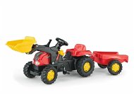 Šliapací traktor Rolly Kid s prívesom a nakladačom-červený - Šliapací traktor