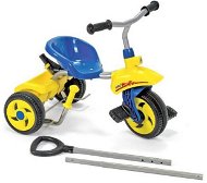 Rolly Toys Šliapacia trojkolka Rolly Trike Turbo s vodiacou tyčou - modrá - Trojkolka