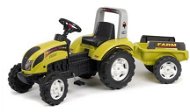 Traktor Ranč svetlo zelený s odpojiteľným vozíkom - Šliapací traktor