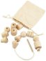 Ulanik Montessori dřevěná hračka Wooden lacing unfinished - Šněrování