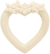 A Little Lovely Company Rubber bite - cream heart - Baby Teether