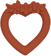 A Little Lovely Company Rubber bites - terracotta heart - Baby Teether