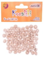 Aliga Wooden lens beads, natural, 1 cm, 80 pcs - Beads