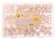Aliga Round wooden beads, natural, 234 pcs - Beads