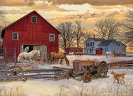 Cobble Hill Puzzle Zima na farmě, 1000 dílků - Puzzle