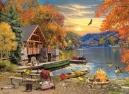 Cobble Hill Puzzle Refuge by the lake, 1000 pieces - Jigsaw Puzzle