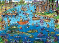 Cobble Hill Puzzle DoodleTown: Na rybách, 1000 dílků - Jigsaw